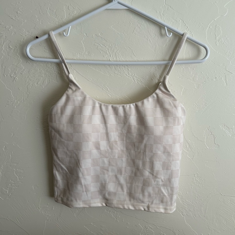Hurley Cream Fitted Crop Camisole Top